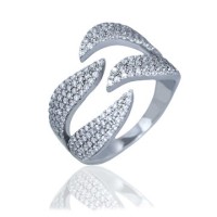 Size-less Silver Ring With Fianites