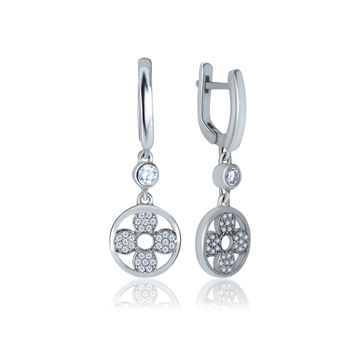 Sterling Silver Earrings with Fianites