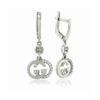 Sterling Silver Earrings with Fianites