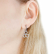 Silver Flower Earrings with Fianites