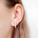 Silver Heart Earrings with Fianites