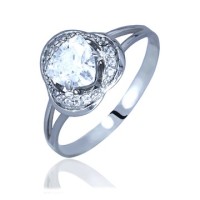 Women's Silver Ring with Fianites