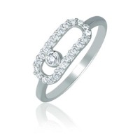 Women's Silver Ring with Fianites