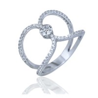 Women's Silver Ring with Fianites