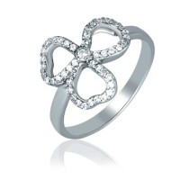 Silver Ring With A Flower