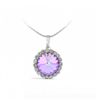 Kobi Pendant with chain Rivoli-Strass with Swarovski