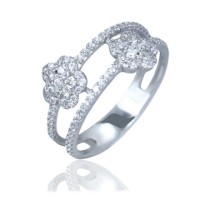 Silver Ring With A Flower