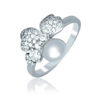 Silver Ring With A Flower